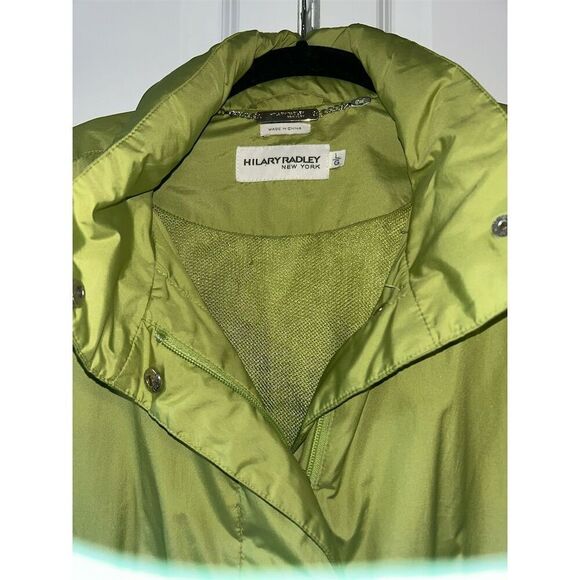 Hilary Radley Women's Green Basic Jacket Size L Snap & Zip Closure - Picture 3 of 8